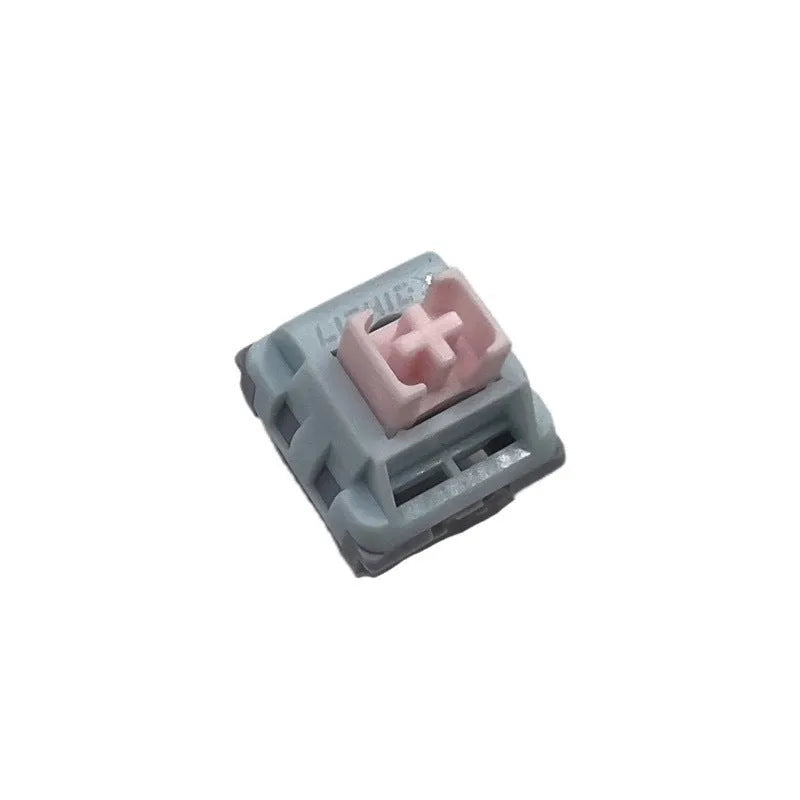 Four custom mechanical keyboard switch bottom housings with small window design.