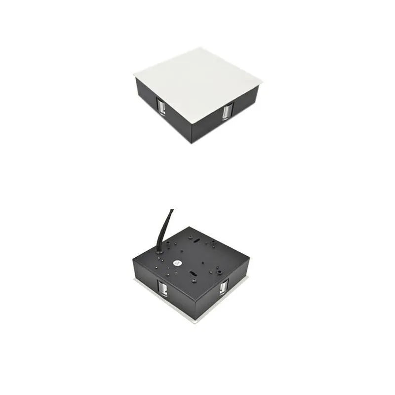 Modern square and round aluminium LED wall light in warm white or white light colour