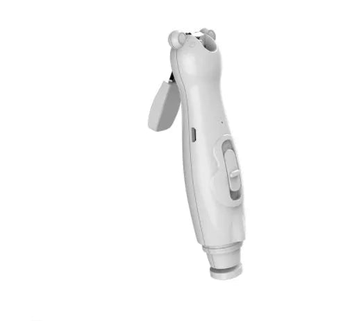 Electric baby nail clippers file trimmer with 6 grinding heads, white and green colour options, ABS shell