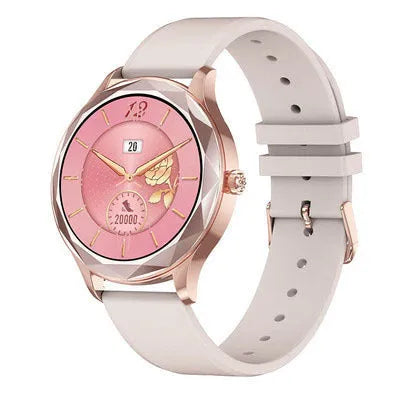 DT86 smart watch bracelet with silicone strap showing step counting and time on 1.09-inch LTPS LCD screen