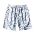 Men's corduroy camouflage pattern athletic shorts in a straight cut high-waist design.