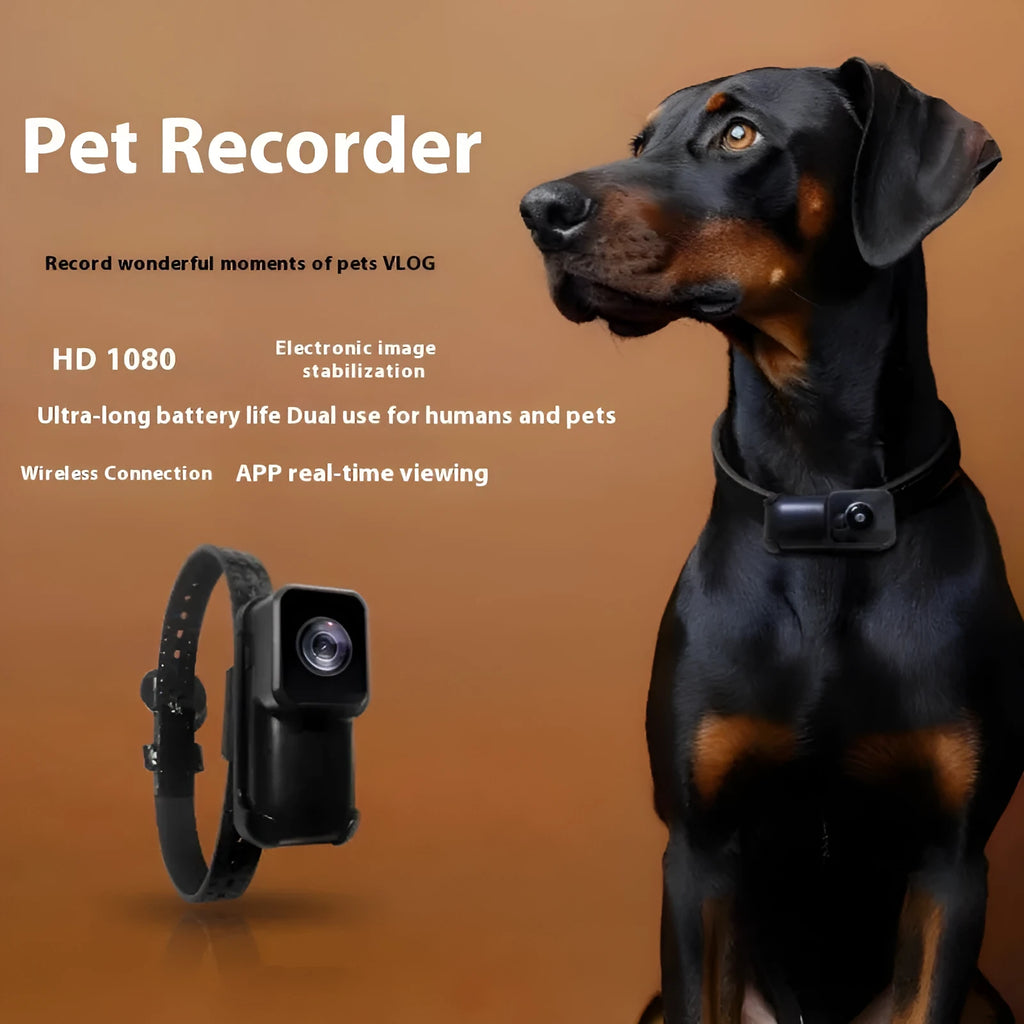 Black WiFi neckband camera recorder showing compact size and wearable design for hands-free video capture.