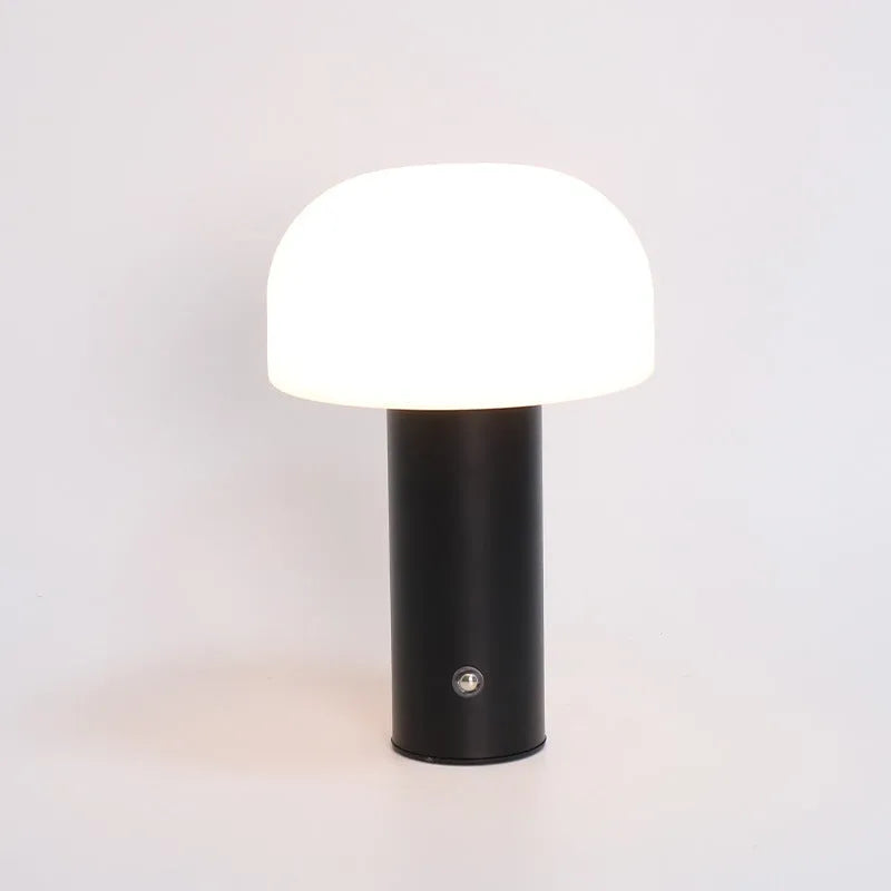USB-powered dual-purpose plastic table lamp in black, white, orange, or green colour