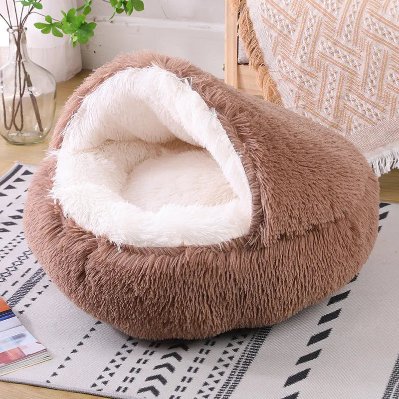 Semi-surrounded waterproof cloth dog kennel in a gradient colour, shown in a 50cm size.
