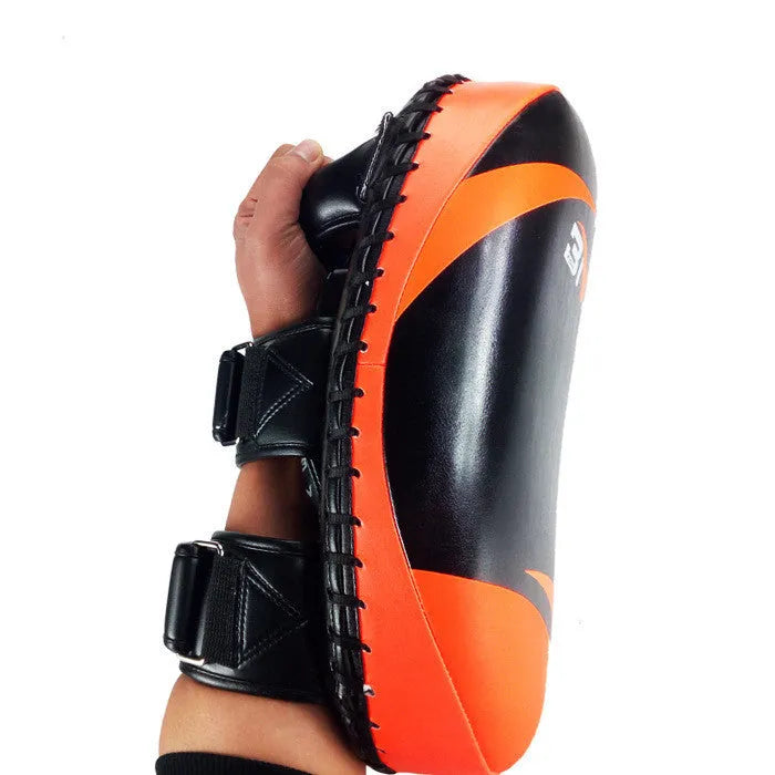 Taekwondo boxing protective gear target in fluorescent green with soft PU surface, 350mm x 210mm x 80mm