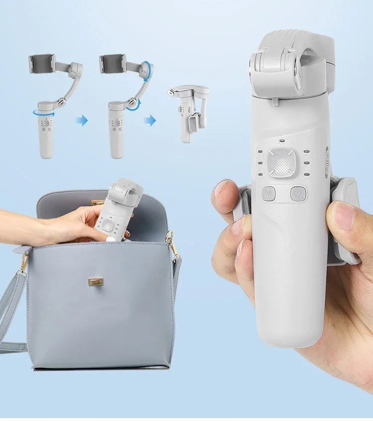 New M01 handheld tripod phone stabilizer in three-axis stable series, lightweight ABS design