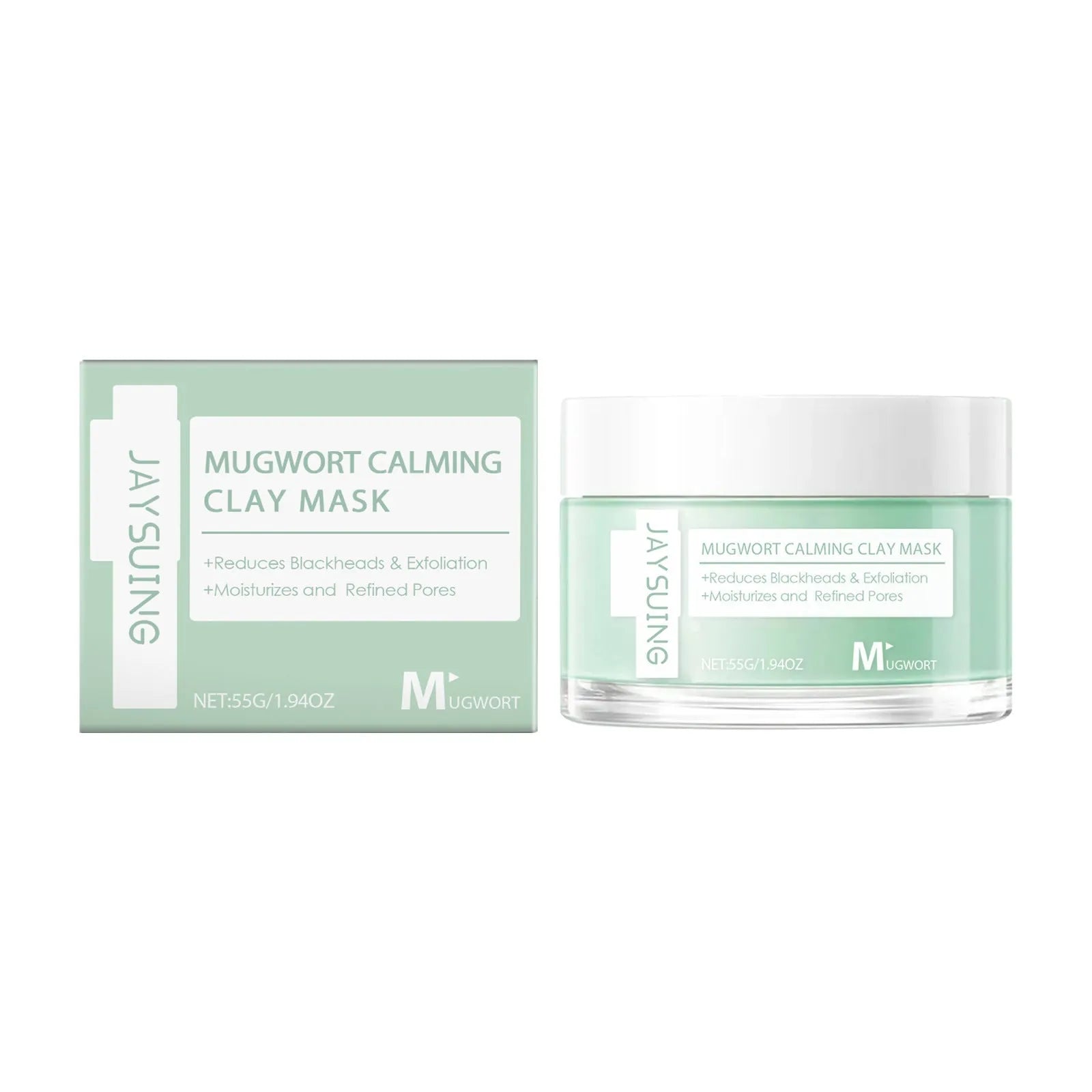 55g tube of pore cleaning mud mask for acne with bentonite clay and moxa leaf extract.