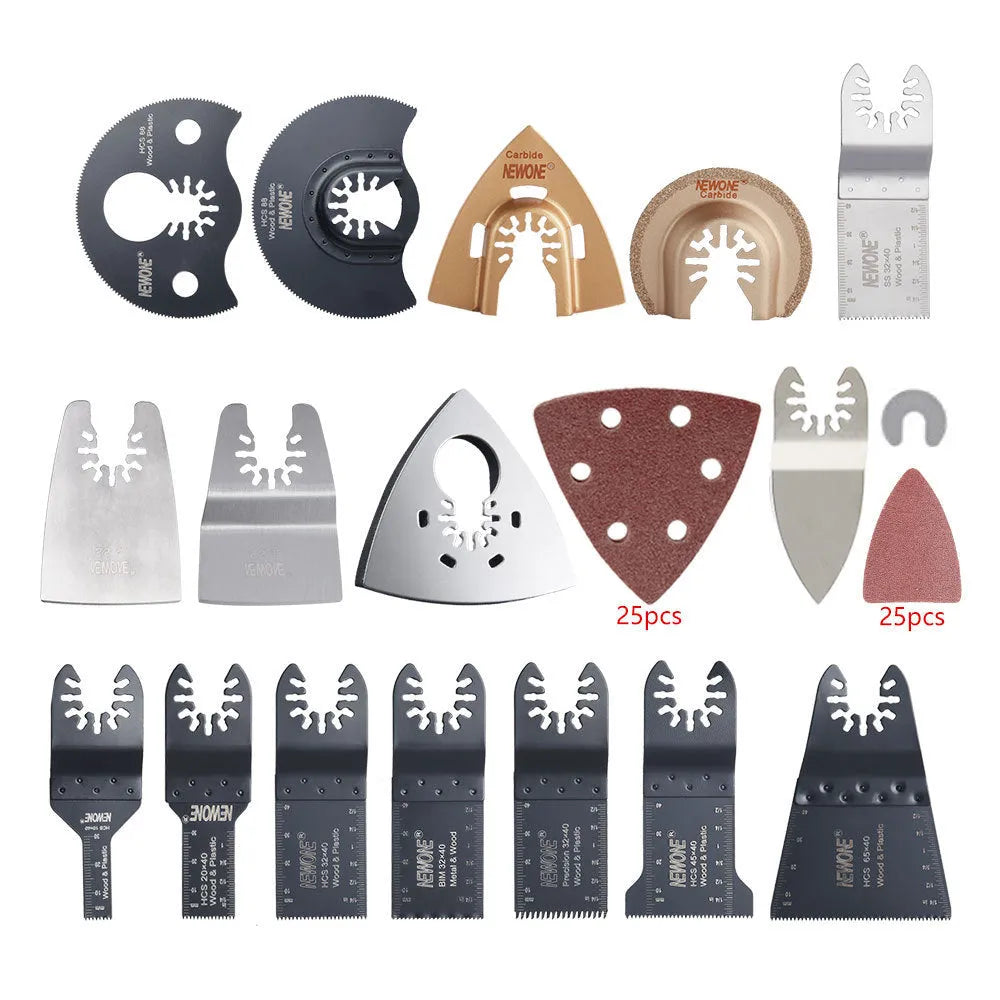 Set of multi-function tool saw blades in 88mm diameter for cutting and polishing, compatible with Bosch Fein Dremel