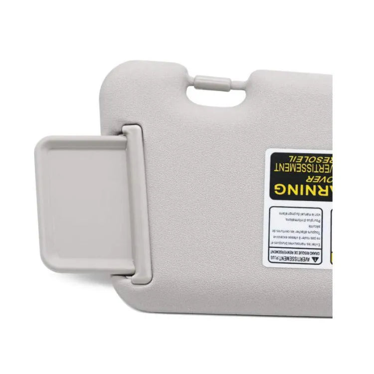 Grey left-side car sun visor, plastic light-shielding board, wired fitting, 45 x 19.5 x 5 cm