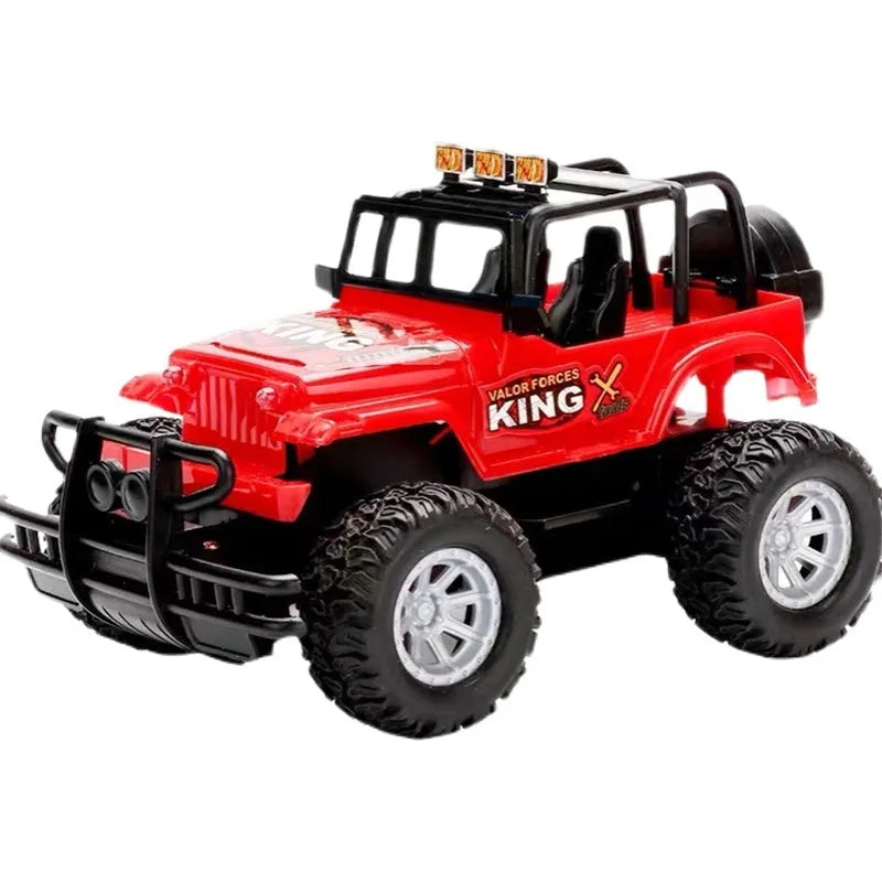 Blue or red USB rechargeable remote control toy car with 40MHz wireless handle controller for children.
