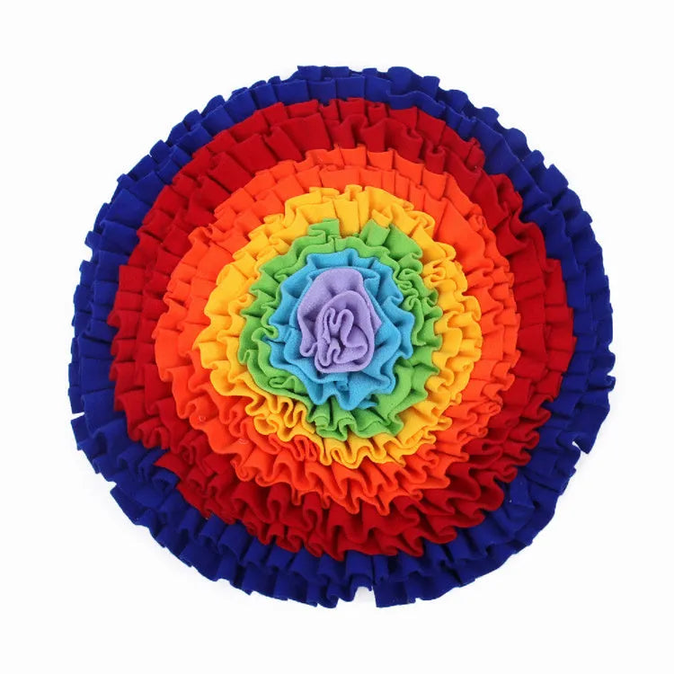55cm x 55cm plush snuffle mat for dog nose training and slow feeding, washable