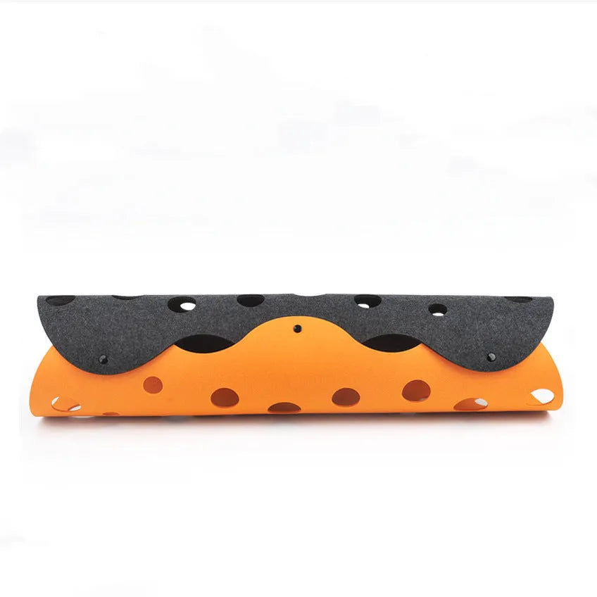 Felt cat tunnel toy 92 x 22 cm deformable kitten nest with peepholes in two-tone colour