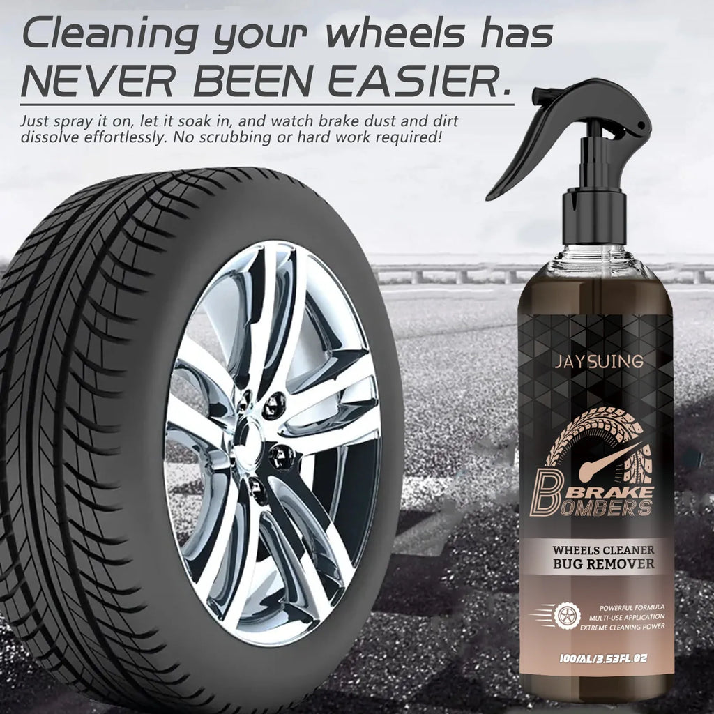 Brake disc cleanser kit with 100ml bottle, sponge, and cloth for car brake maintenance