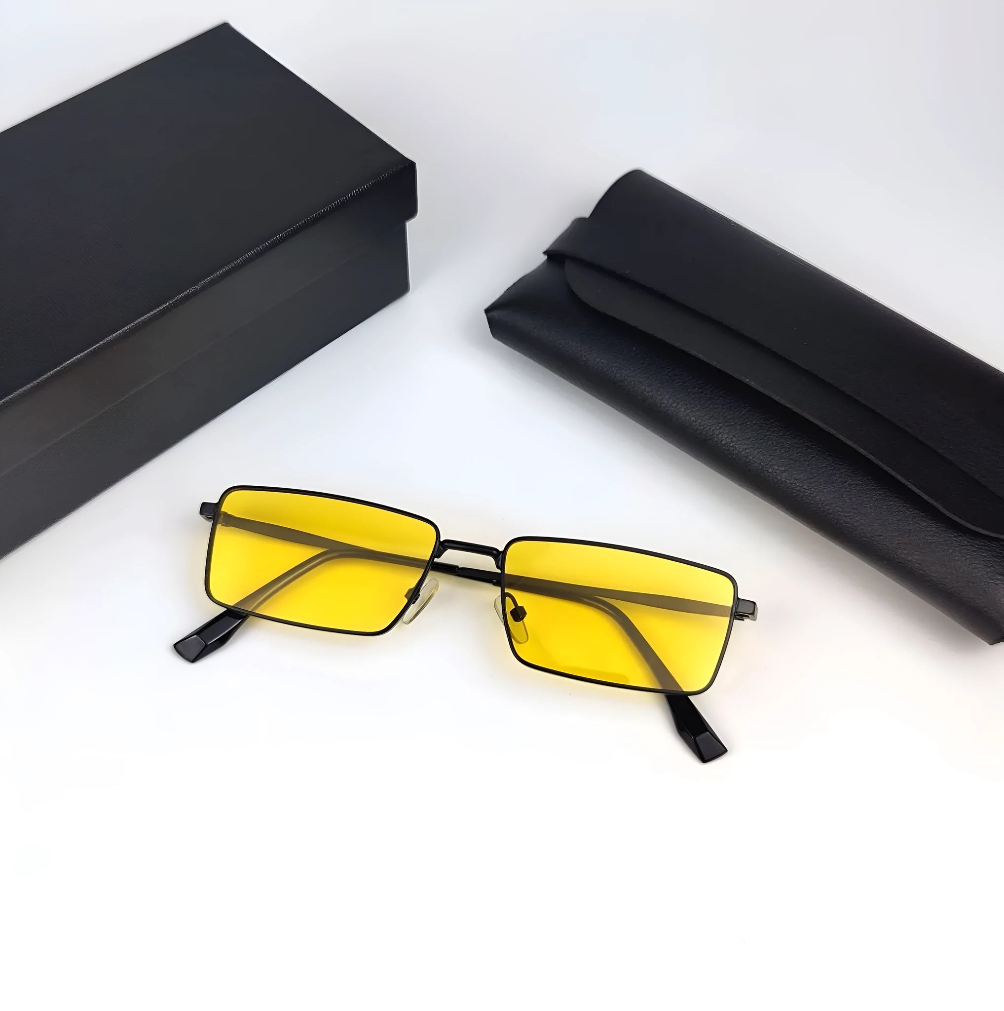 Night super clear yellow film sunglasses for men, simple style for driving and fishing