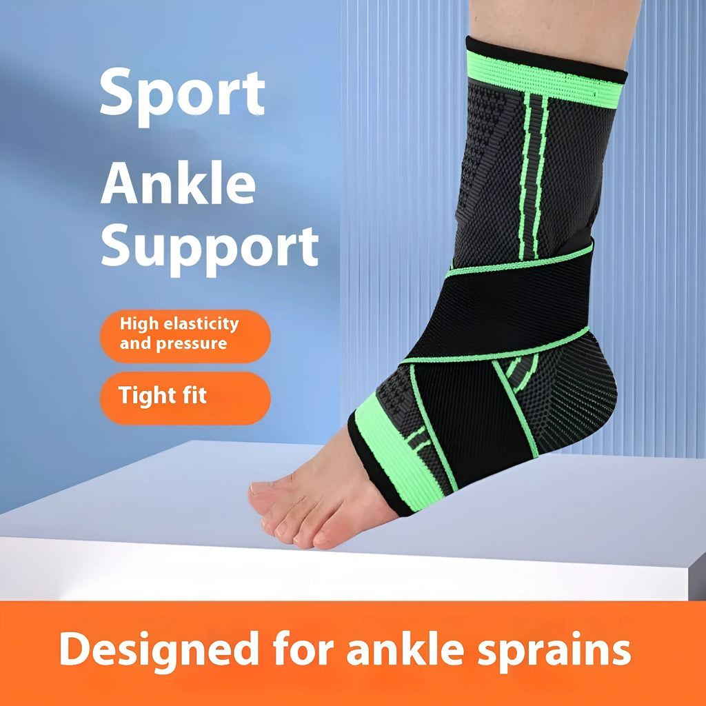 Simple summer thin sports ankle protector in black, green, and orange colour options for tennis and adult ankle support