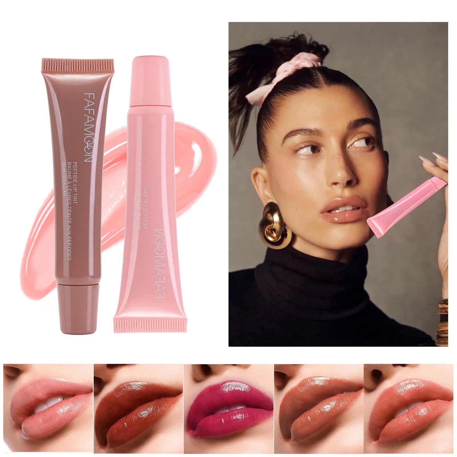 Glossy lip glaze waterproof long lasting lip gloss mirror shine 10ml non-sticky hydrating