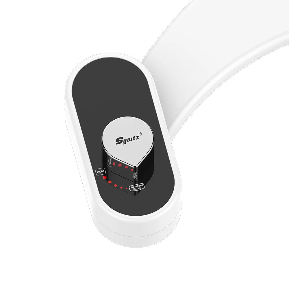 Self-cleaning bidet toilet spray attachment with dual nozzles and heated seat