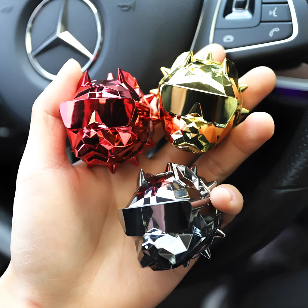 ABS resin car air freshener clip in dog head shape for vent installation, multiple colours available