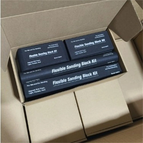 Set of seven black frosted EVA modelling blocks with metal core construction for support.