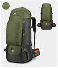 New outdoor mountaineering bag large capacity lightweight waterproof hiking camping backpack in black