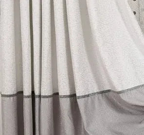 Blackout curtain panel showing custom sizing options and three hanging style choices: hook, Korean hook, and rings