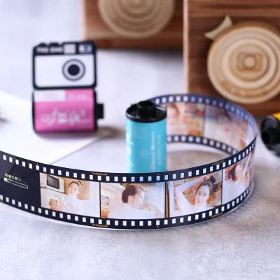 Memory colour film album wooden box set with tote bag in yellow, pink, or blue colour options