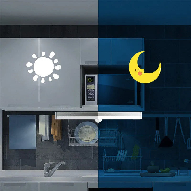 LED motion sensor strip light with battery power in multiple lengths from 10cm to 50cm