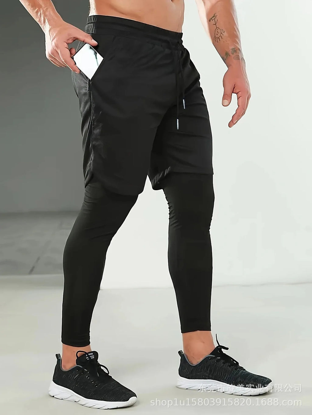 Fitness training running cycling bottoming pants in multiple colours, polyester fibre, elasticated waist for women