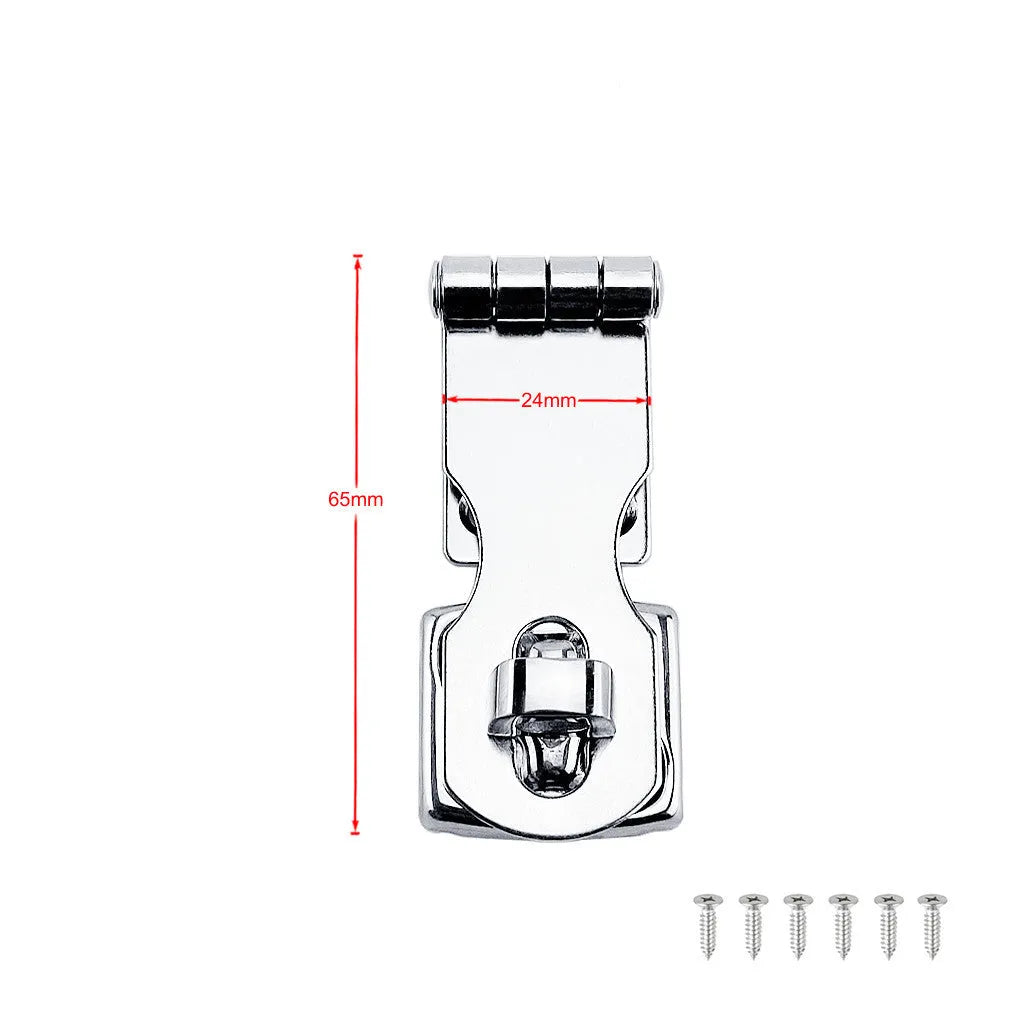 Silver marine grade 304 stainless steel lock latch bolt with mirror finish for cabinet drawer security