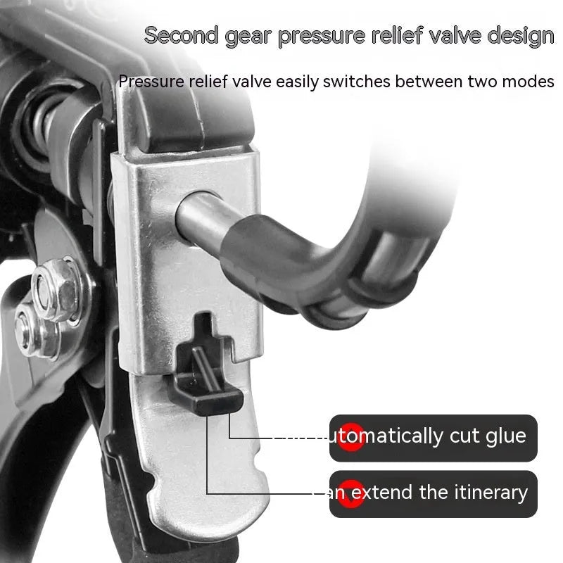 Aluminium glue gun with 13 bearing structure for sealant application