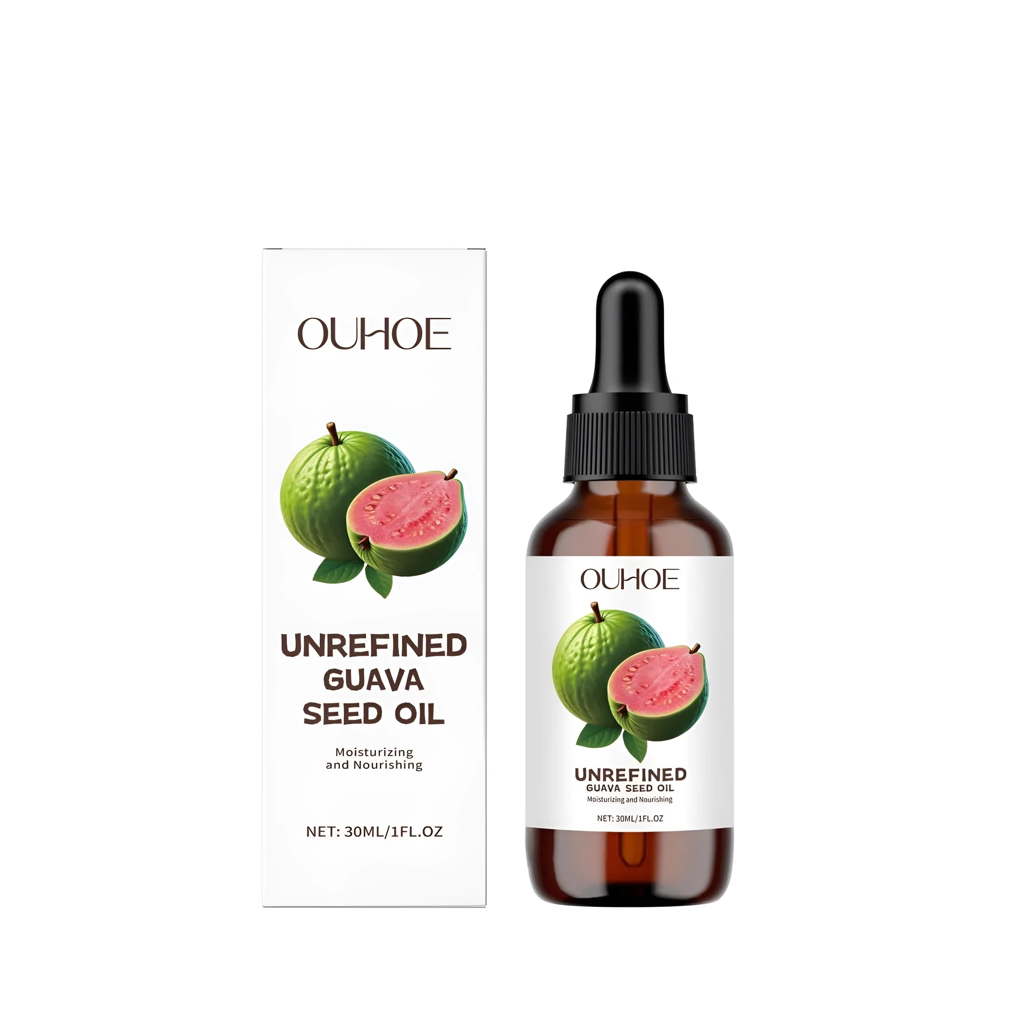 30ml bottle of guava seed facial oil with natural extracts.