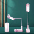 Wireless live broadcast bracket fill light retractable charging base stand for smartphone in white
