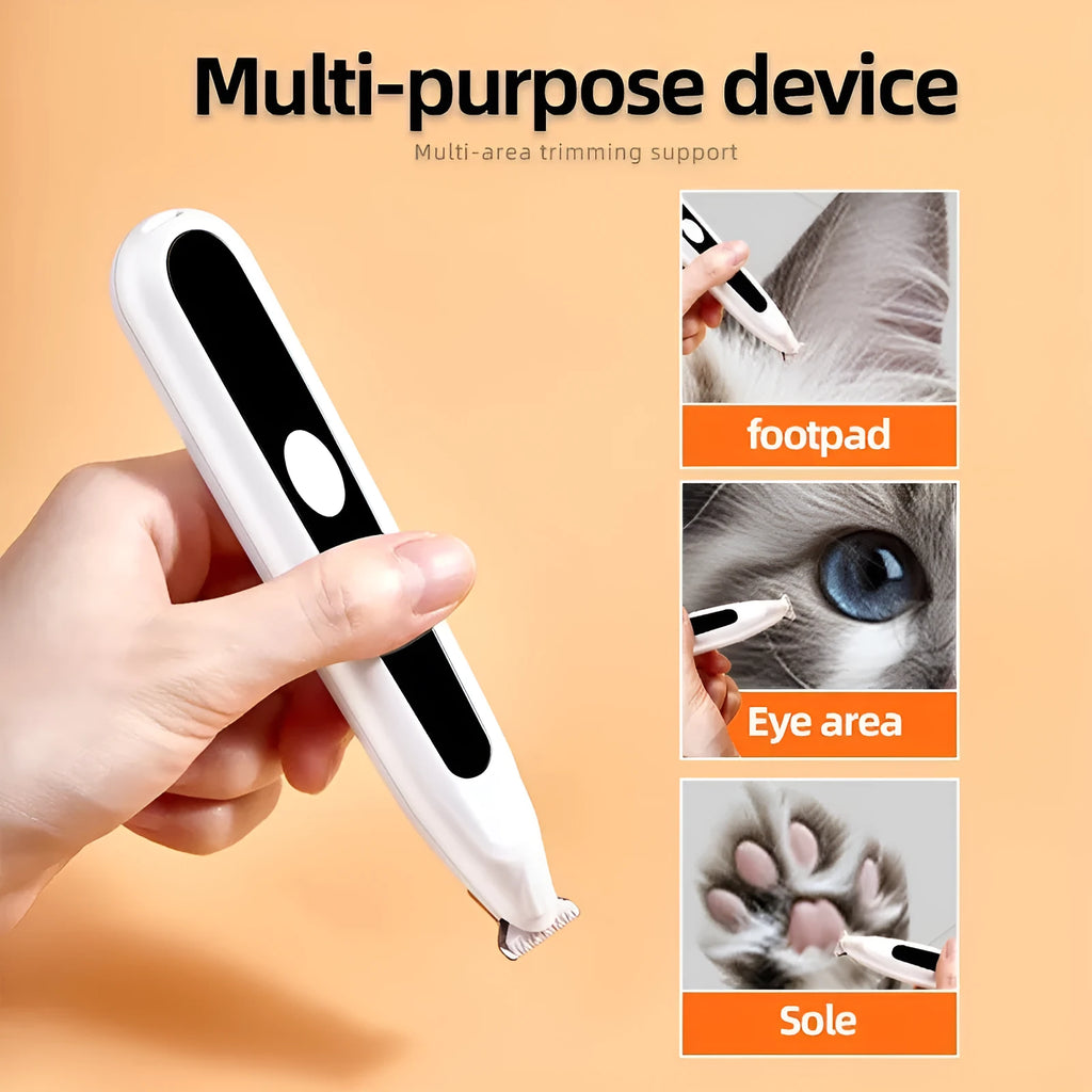 White G10 pet hair clipper for cat and small dog foot trimming on a surface