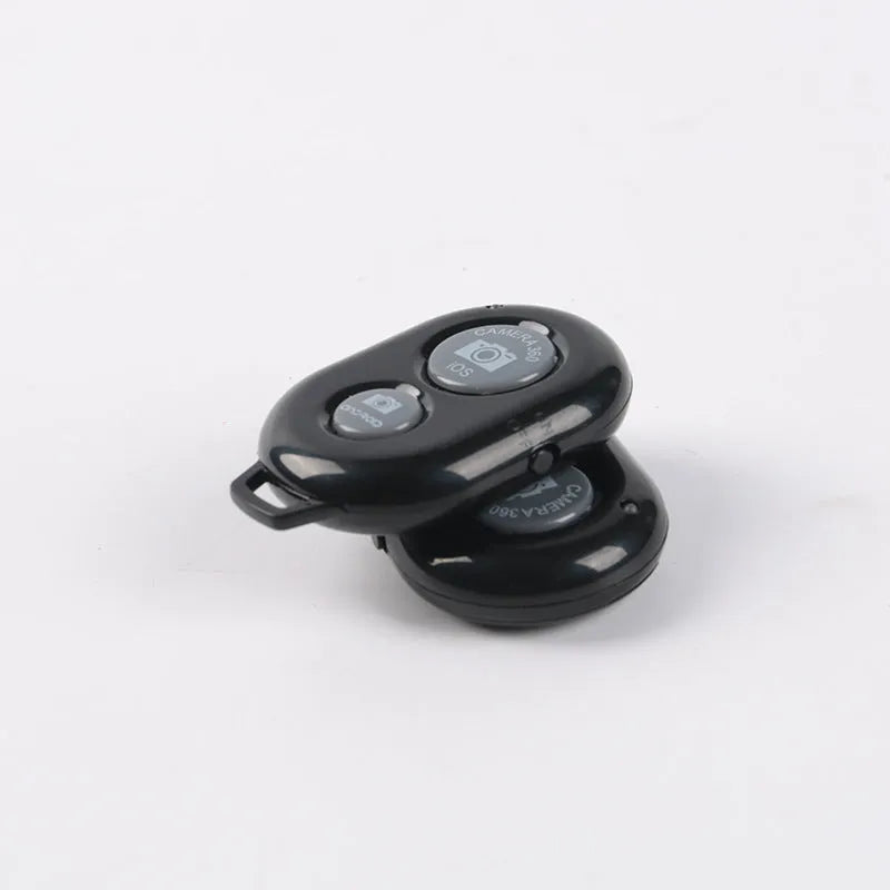 Black ABS wireless Bluetooth selfie remote shutter for mobile phone photography with 10-metre range