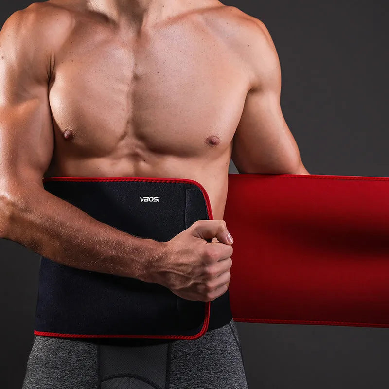 Widened sweat waistband for weightlifting and sports support in black, blue, navy blue, and skin colour