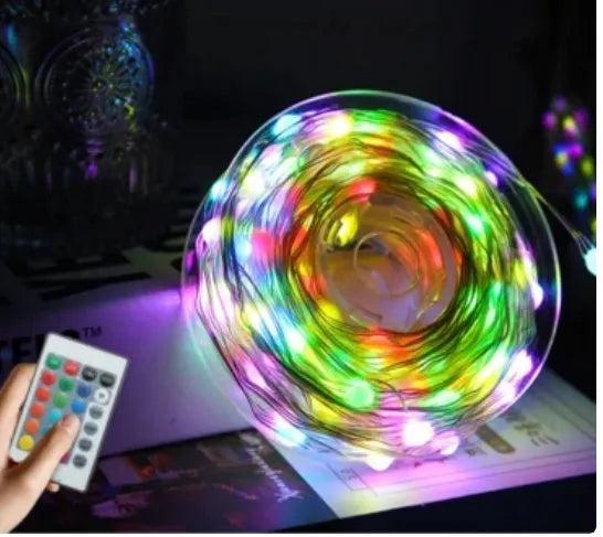 Multi-colour LED animated outdoor Christmas tree lights for garden decoration