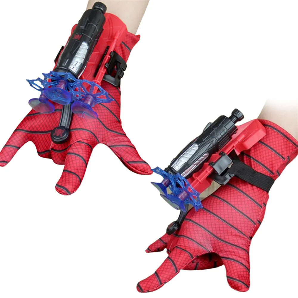 Spider Launcher Hero Upgrade wrist sucker toy with plastic build and glove transmitter