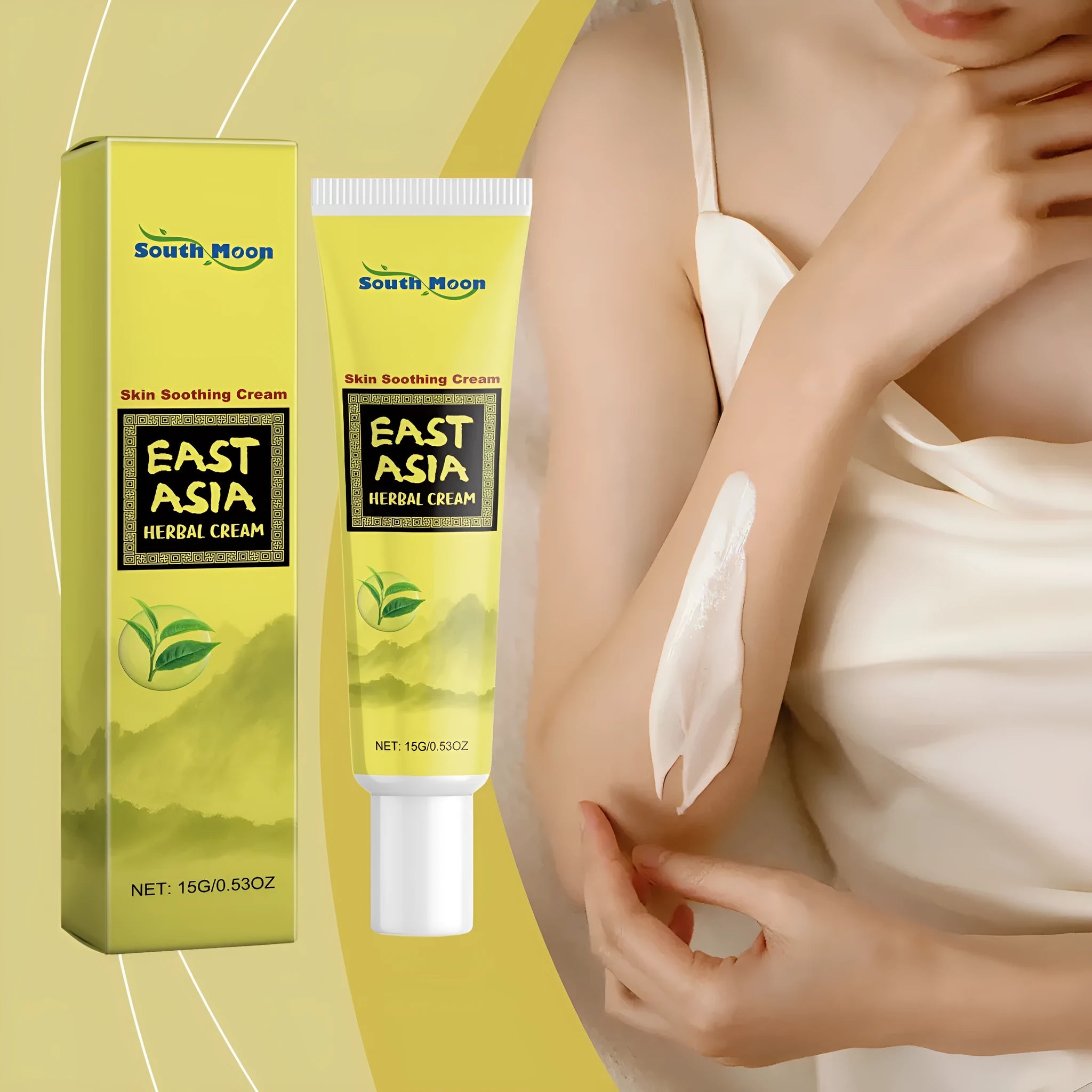 15g tube of herbal soothing moisturising cream with tea tree oil and Centella asiatica extract