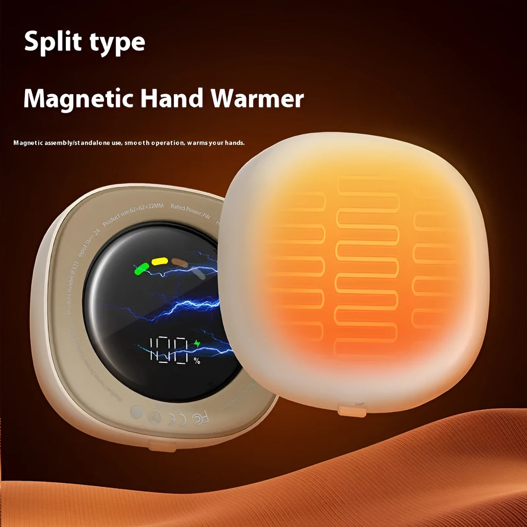 Mini portable magnetic hand warmer USB rechargeable double side heating in white, black, pink, yellow, and green JF331