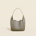Top layer cowhide genuine leather shoulder bag in camel colour with sewing thread detail