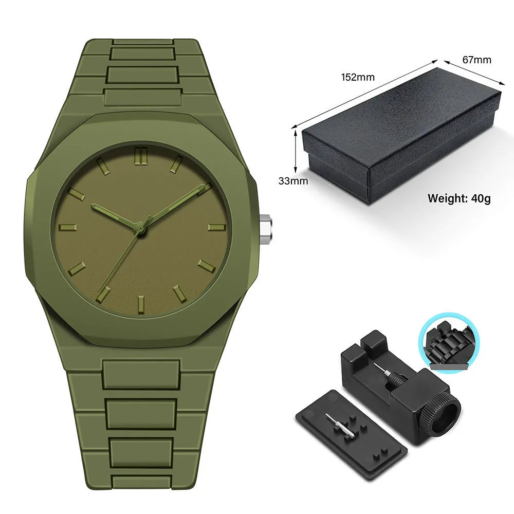 Deep waterproof quartz watch 11mm thickness sports style 1158 series multiple colour options swimming diving