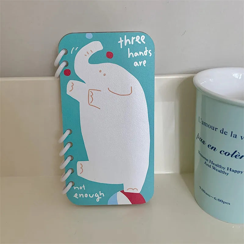 Cartoon Notebook Elephant TPU phone case for iPhone with all-inclusive fall protection cover