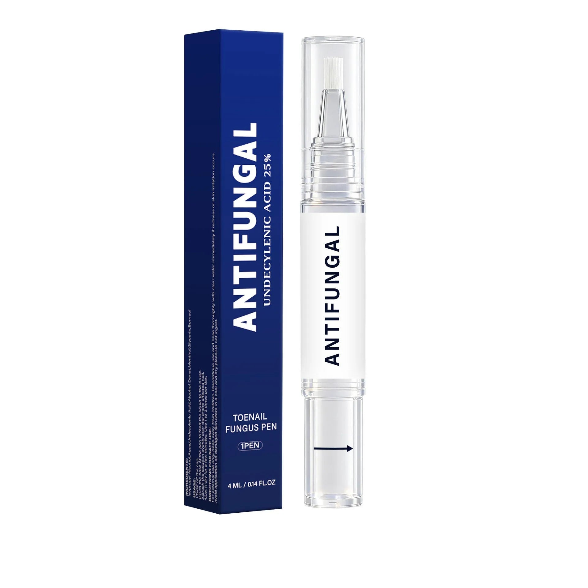 Toenail fungus pen 4ml in compact pen format with applicator tip for precise delivery.