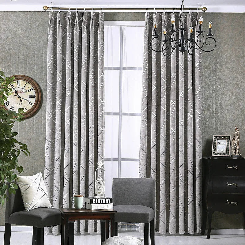 Chenille blackout curtain in modern minimalist design measuring 1 metre by 2.7 metres