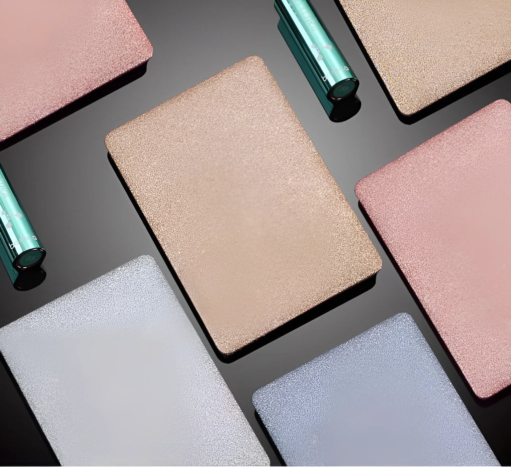 MacBook protective shell case in imitation leather showing gold grey pink silver colour options