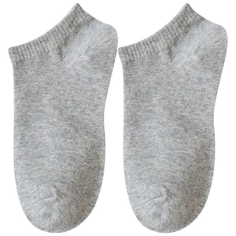 Men's invisible boat socks in black, grey and white, blended fabric, one size, 1 3 5 pair options