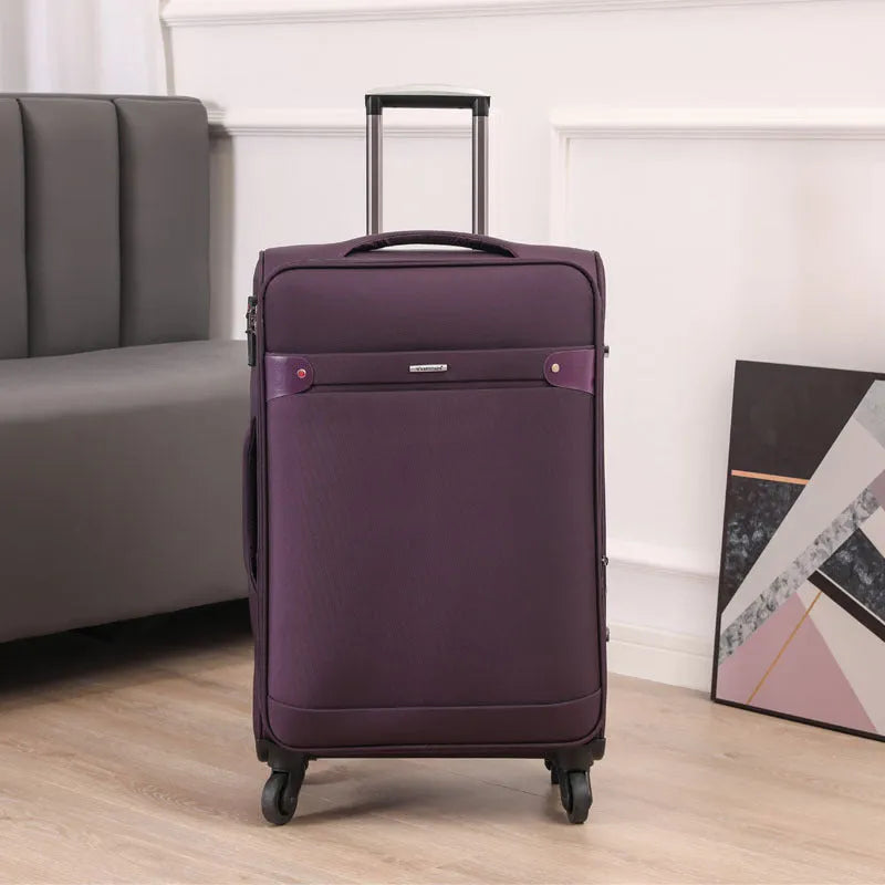 Large capacity hard shell suitcase with anti-theft zipper and password lock in coffee colour, 24 inch size