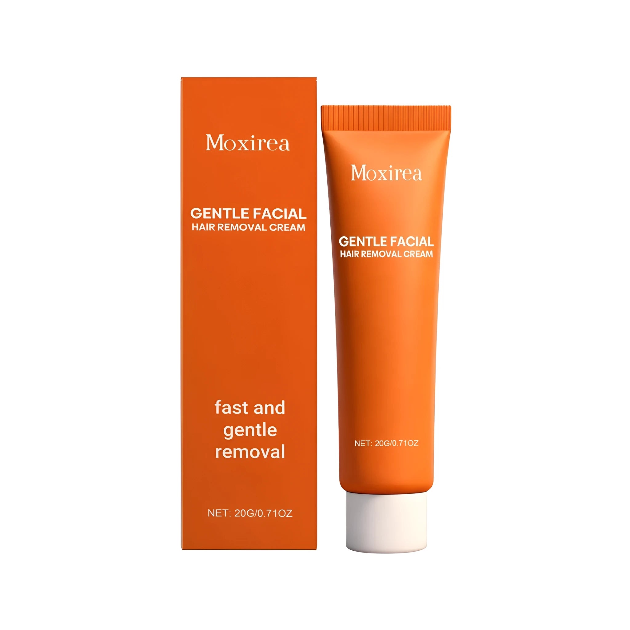 Tube of mild and soothing facial depilatory cream 20g with shea butter and vitamin E