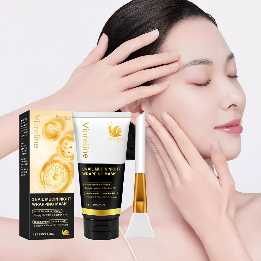 Turmeric Sleep Mask 120g jar with application brush for overnight facial treatment