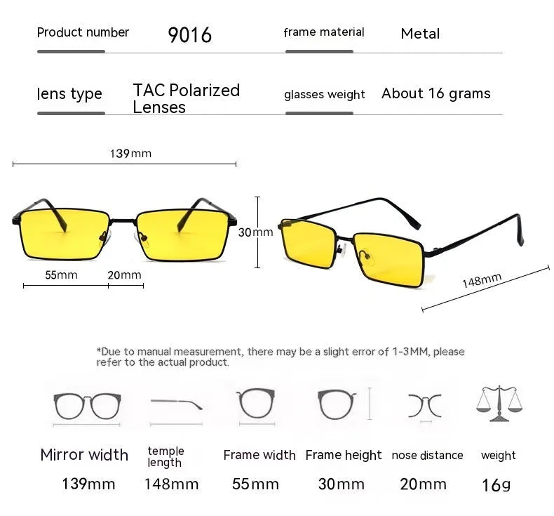 Night super clear yellow film sunglasses for men, simple style for driving and fishing